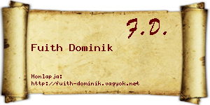 Fuith Dominik névjegykártya